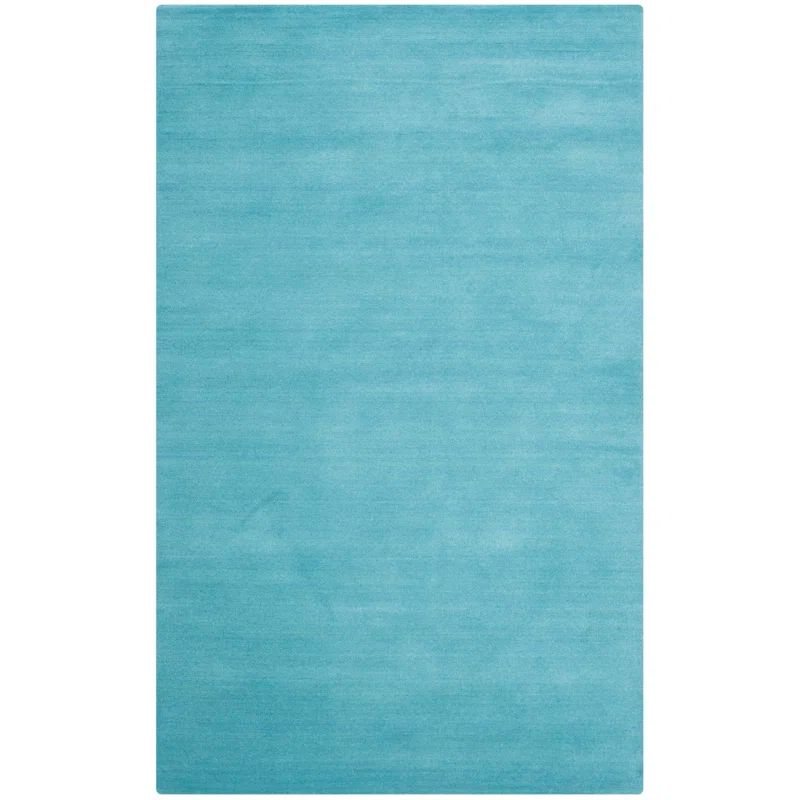 Himalaya Artisan Hand-Tufted Turquoise Wool Area Rug, 3' x 5'