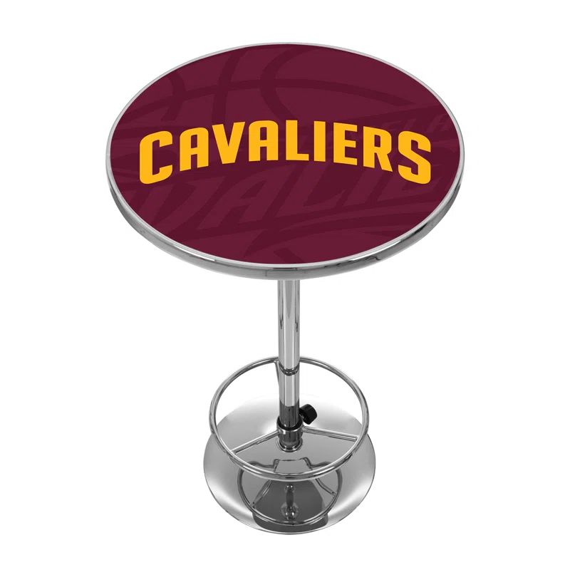 Cleveland Cavaliers Retro Bar Height Round Pub Table with Acrylic Top