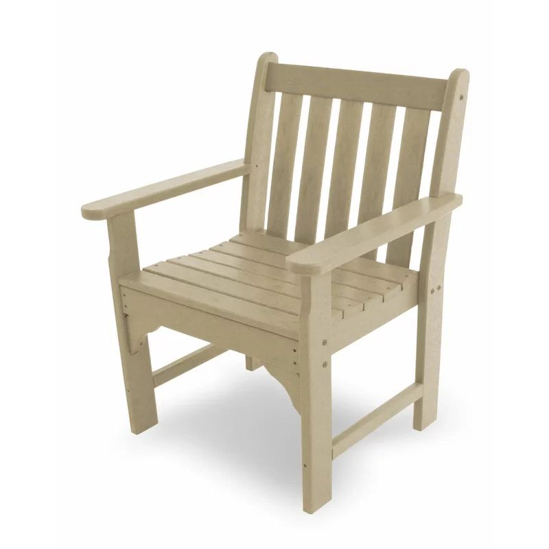 Beige Recycled Plastic Garden Arm Chair