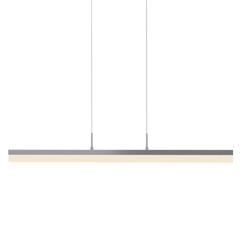 Stiletto Bright Satin Aluminum LED Kitchen Island Pendant