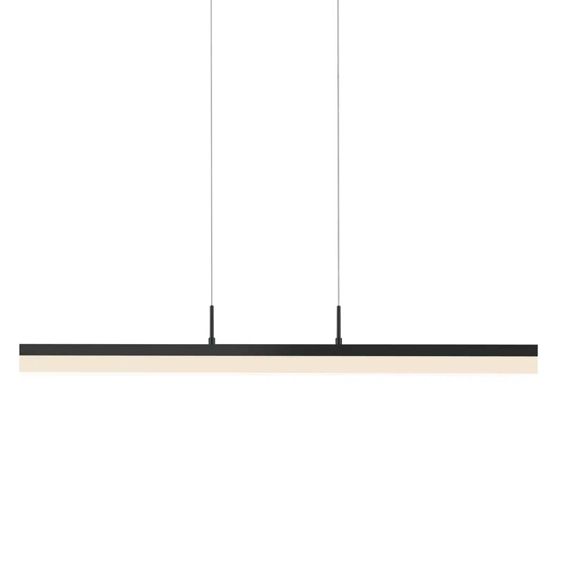 Satin Black Slim LED Kitchen Island Pendant Light