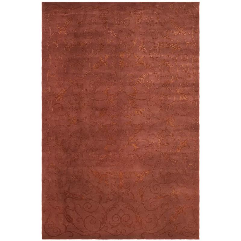 Westland 6' x 9' Raspberry Hand-Knotted Wool & Silk Rug