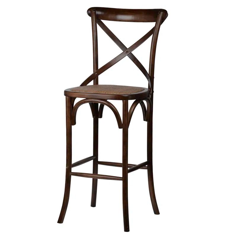 Ebury Classic Vintage Swivel Bar Chair in Dark Brown Wood