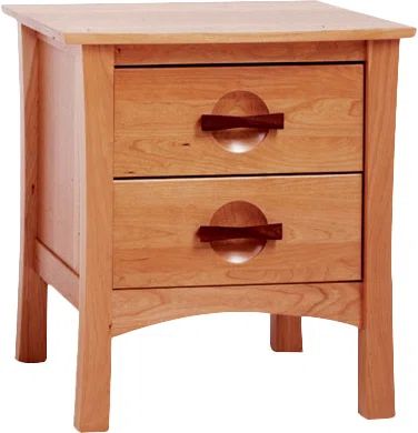 Berkeley Autumn Cherry Solid Wood 2 Drawer Nightstand