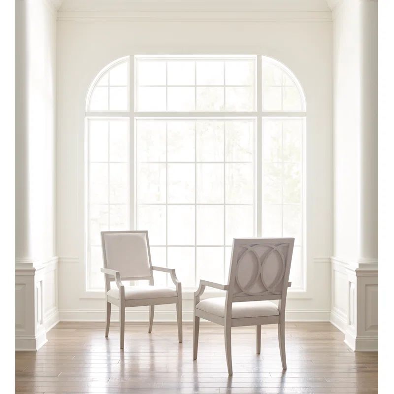 Cinema Shadow Grey Transitional Upholstered Arm Chair Set