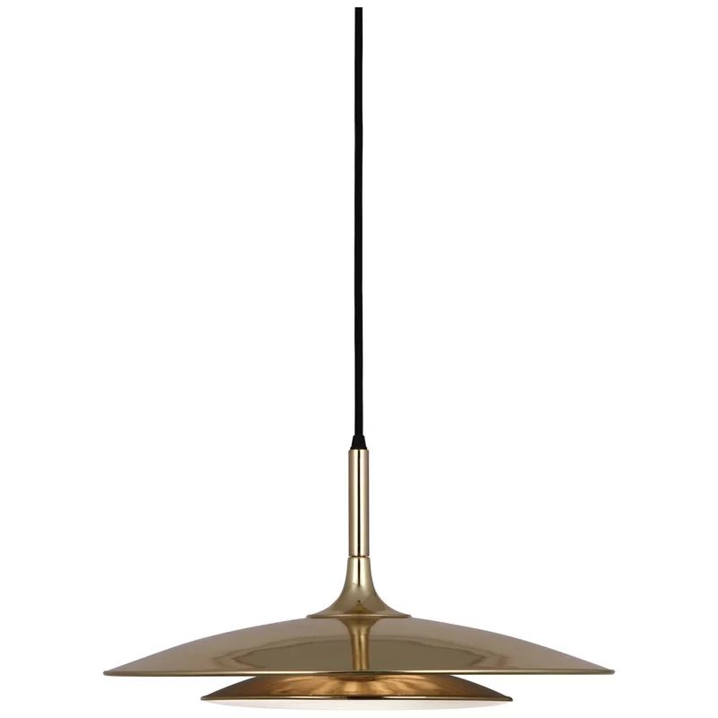 Axiom 18.5" Polished Gold Glass Indoor/Outdoor Pendant Light