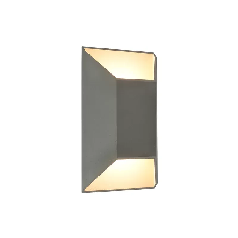 Avenue Outdoor Silver LED Up Down Wall Light, 12" H x 7" W