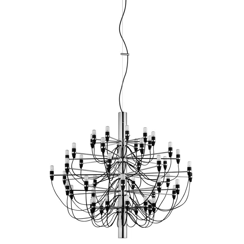 Sarfatti 2097 Contemporary Chrome 50-Light Chandelier