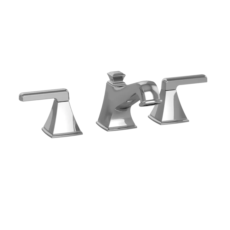 Polished Nickel Modern Widespread Bathroom Faucet