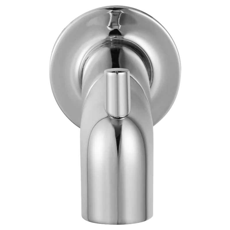 Polished Chrome Wall Mounted Tub Spout with Diverter