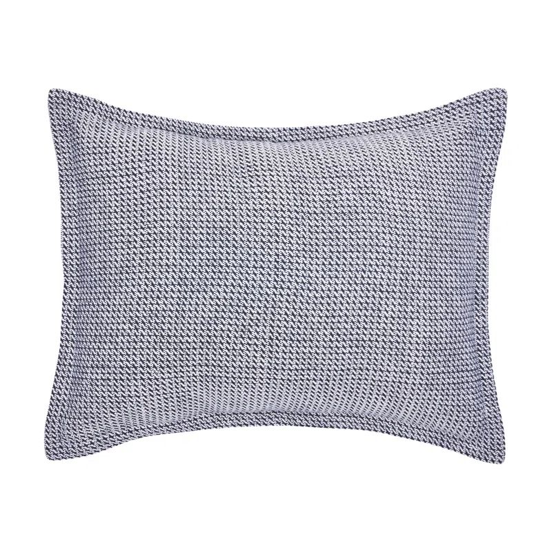 Indigo Cotton Embroidered Standard Pillow Sham
