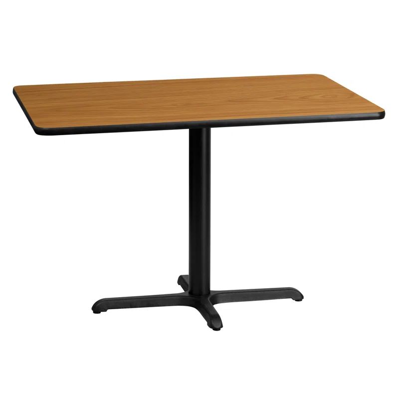Brown Rectangular Laminate Bar Height Dining Table