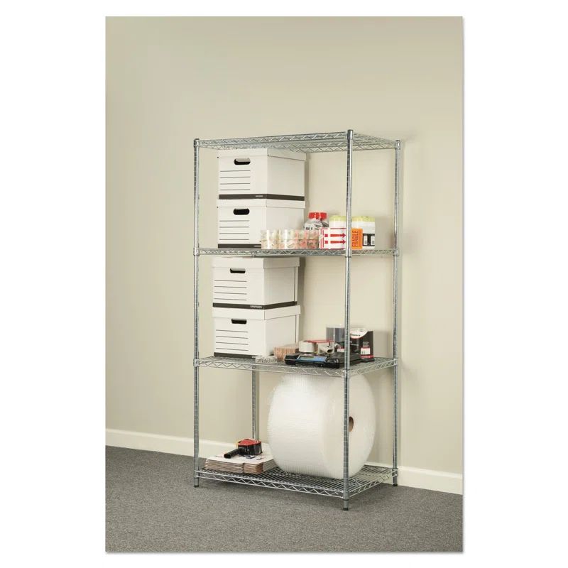 72" Silver Metal NSF Certified Kitchen Shelving Unit