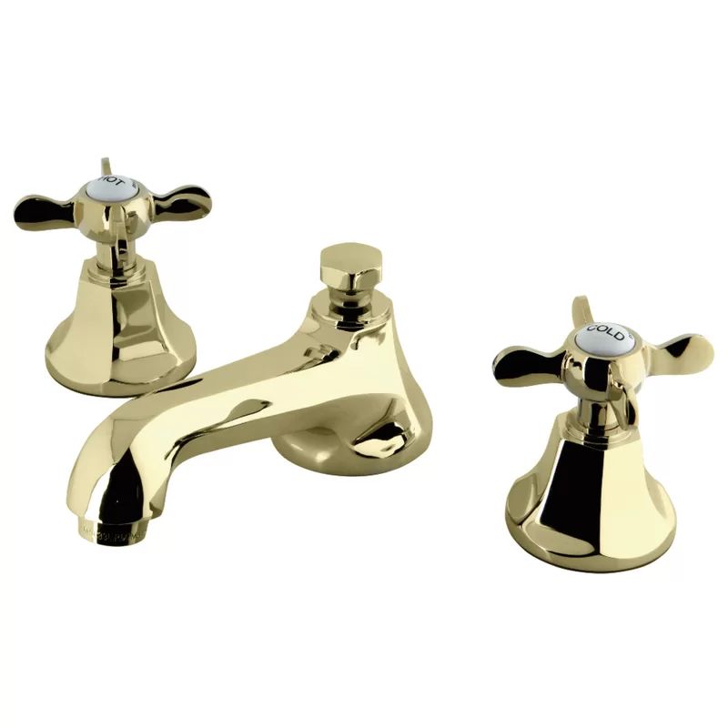 Essex 8" Polished Brass Traditional Widespread Bathroom Faucet
