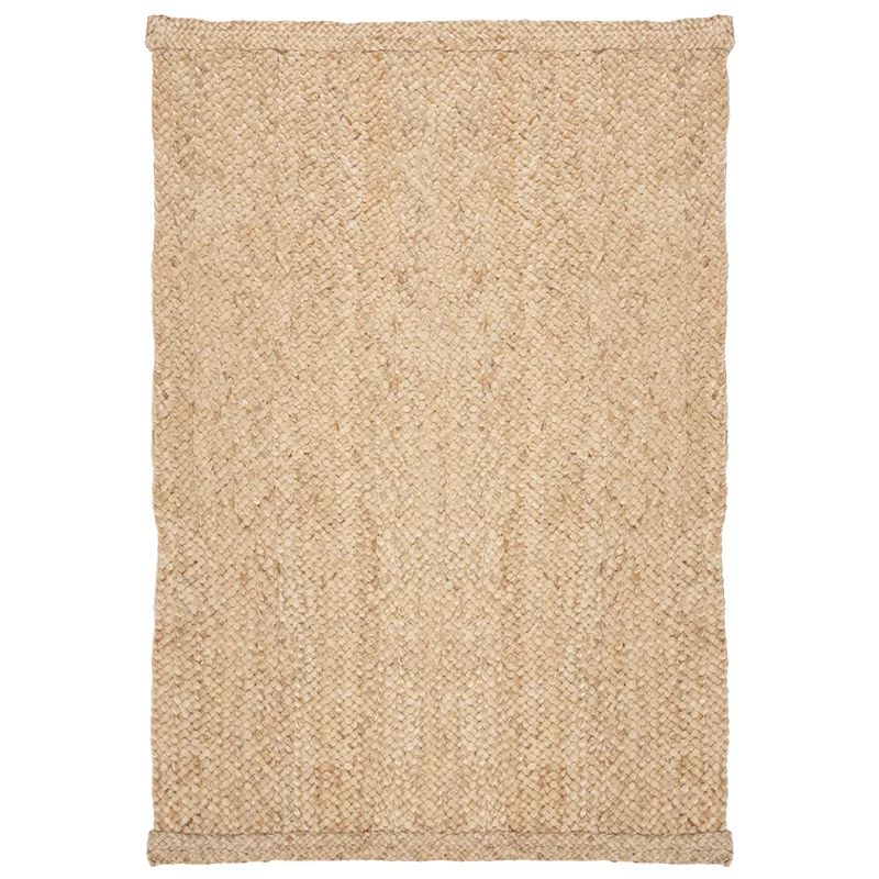 Handmade Braided Straw & Cotton 8' x 10' Rectangular Area Rug