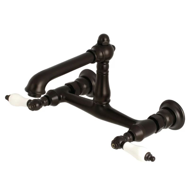 Oil Rubbed Bronze Wall Mounted Bathroom Faucet