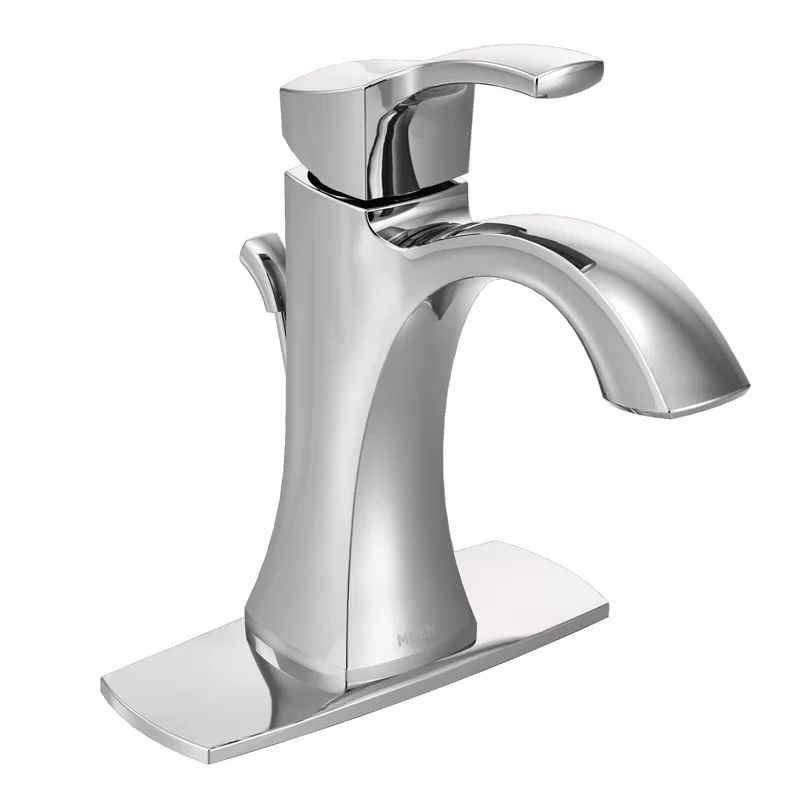 Polished Nickel 7 3/4" Transitional Single Hole Faucet with Drain