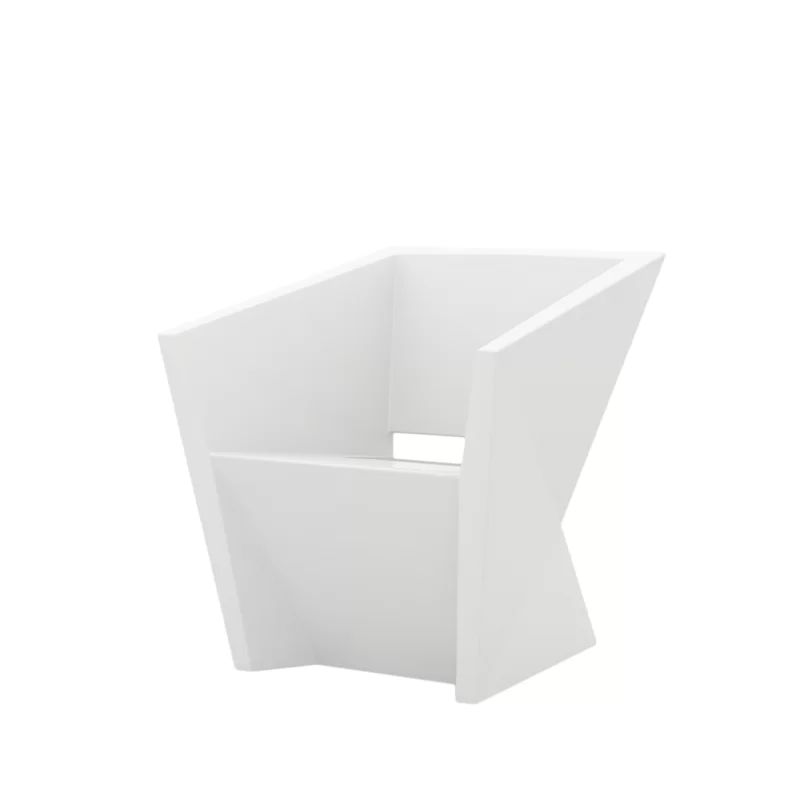 Faz Modern White Outdoor Dining Armchair with Cushion