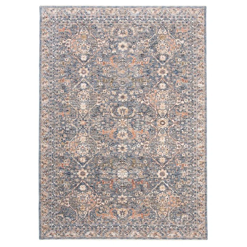Light Blue Hand-Knotted Cotton Blend 4' x 6' Area Rug