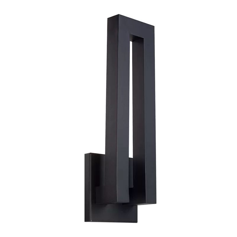 Forq 24" Black Aluminum LED Outdoor Wall Sconce with White Diffuser