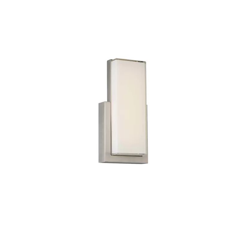 Corbusier 15" Satin Nickel Dimmable LED Wall Sconce