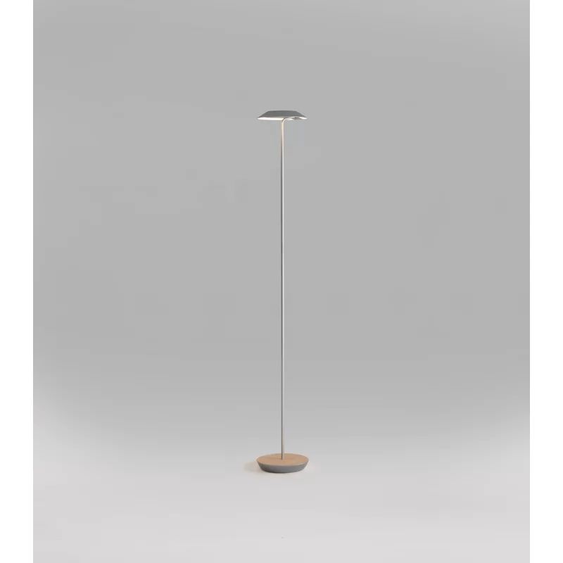 Royyo Adjustable 45.5'' Silver/White Oak LED Floor Lamp