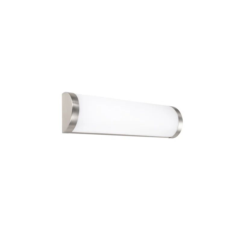 Sleek Brushed Nickel Outdoor Dimmable LED Vanity Light