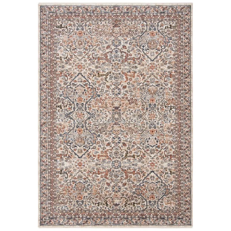 Elegant Ivory Hand-Knotted Cotton Blend 3' x 5' Area Rug