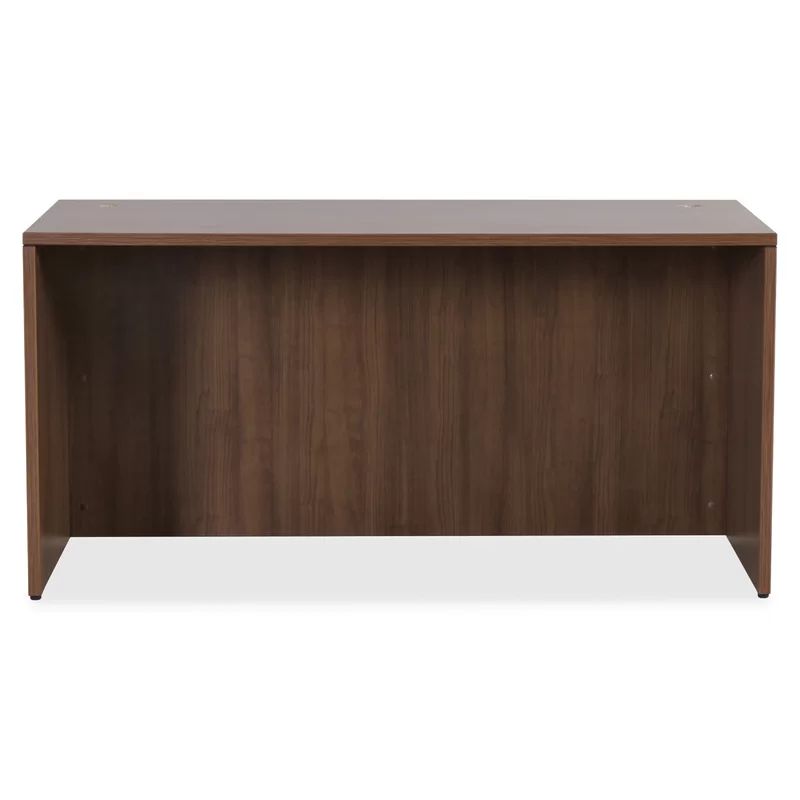 Walnut Laminate Rectangular Desk Shell with Modesty Panel