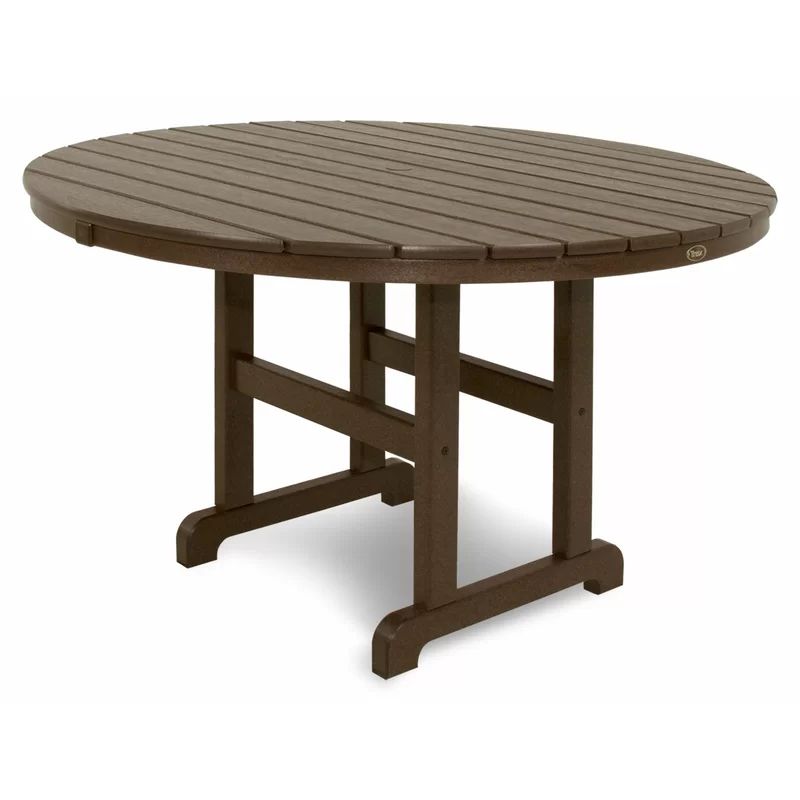 Monterey Bay 36'' Round Brown HDPE Outdoor Dining Table