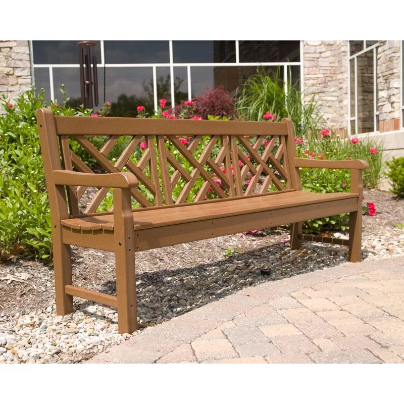 Eco-Friendly Teak 72" Chippendale Outdoor Bench