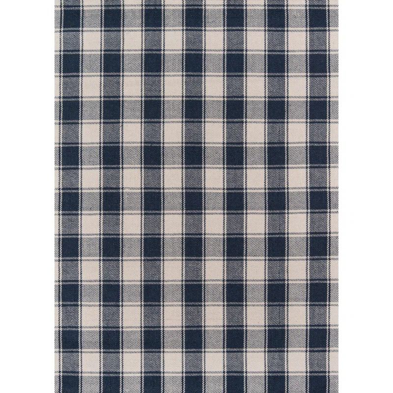 Navy Tufted Handmade Wool Rectangular 8' x 10' Rug