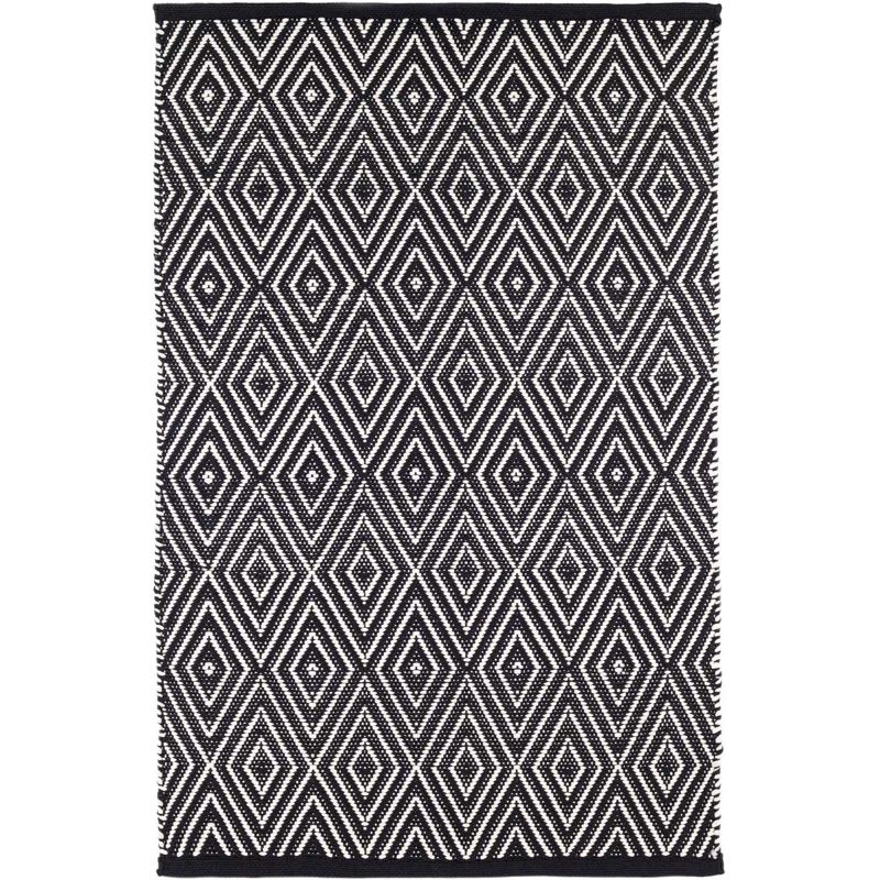 Ivory Diamond Harmony 6' x 9' Flatwoven Synthetic Area Rug