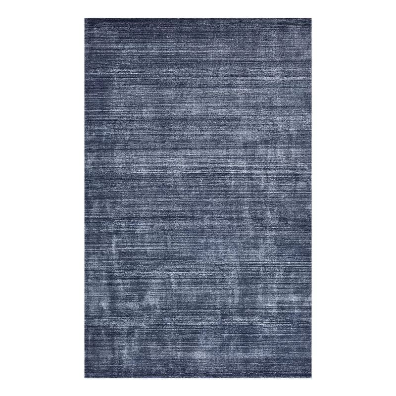 Harbor Stripe Hand-Knotted Denim Wool-Blend 9' x 12' Area Rug