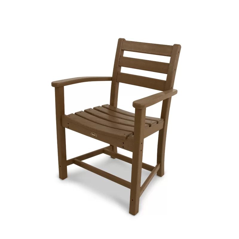 Tree House Brown Recycled Plastic Outdoor Dining Arm Chair