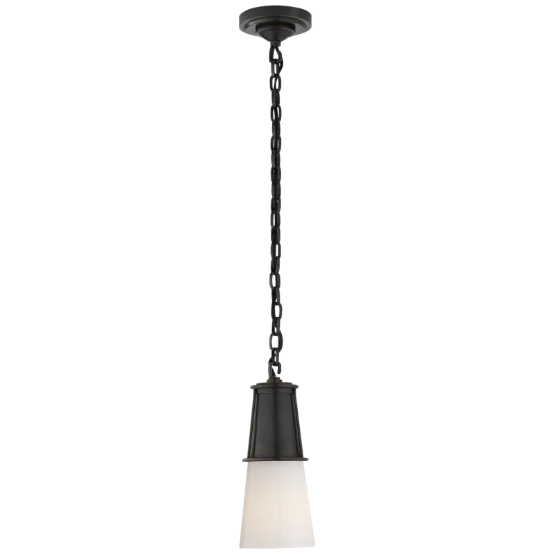 Robinson Polished Nickel & Bronze 11.25" Indoor/Outdoor Pendant