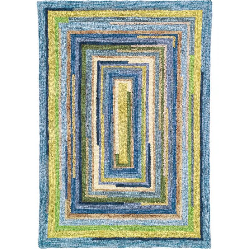 Sky Merino Wool Tufted Handmade Rectangular 4' x 6' Area Rug