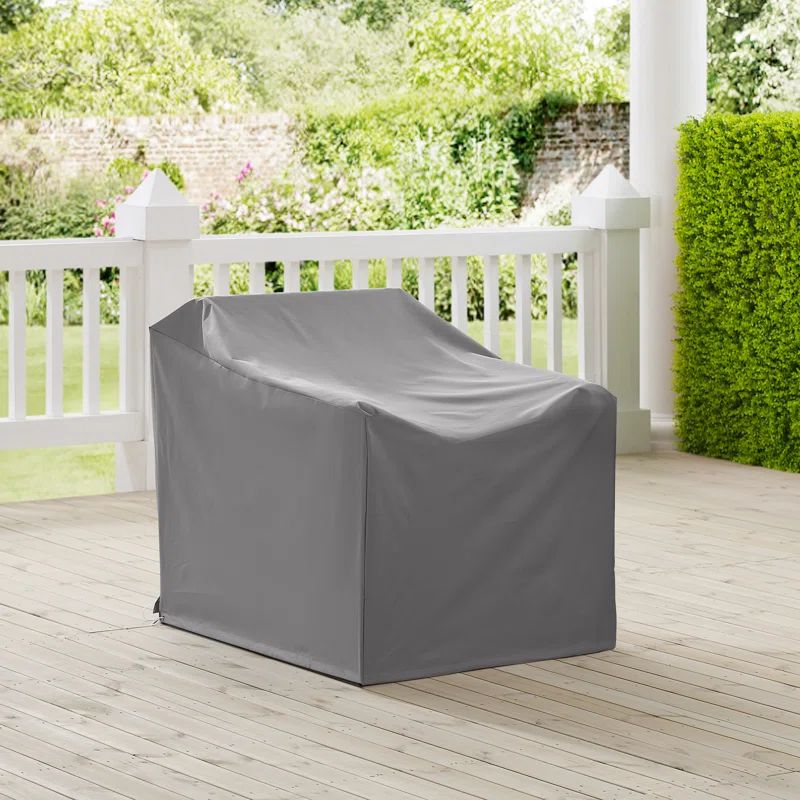 Gray Heavy-Duty Vinyl Outdoor Patio Chair Cover