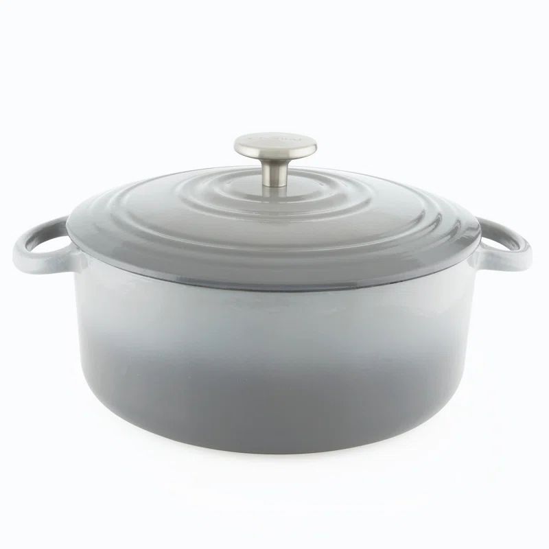 Fade Grey 5.6 Qt Enameled Cast Iron Dutch Oven