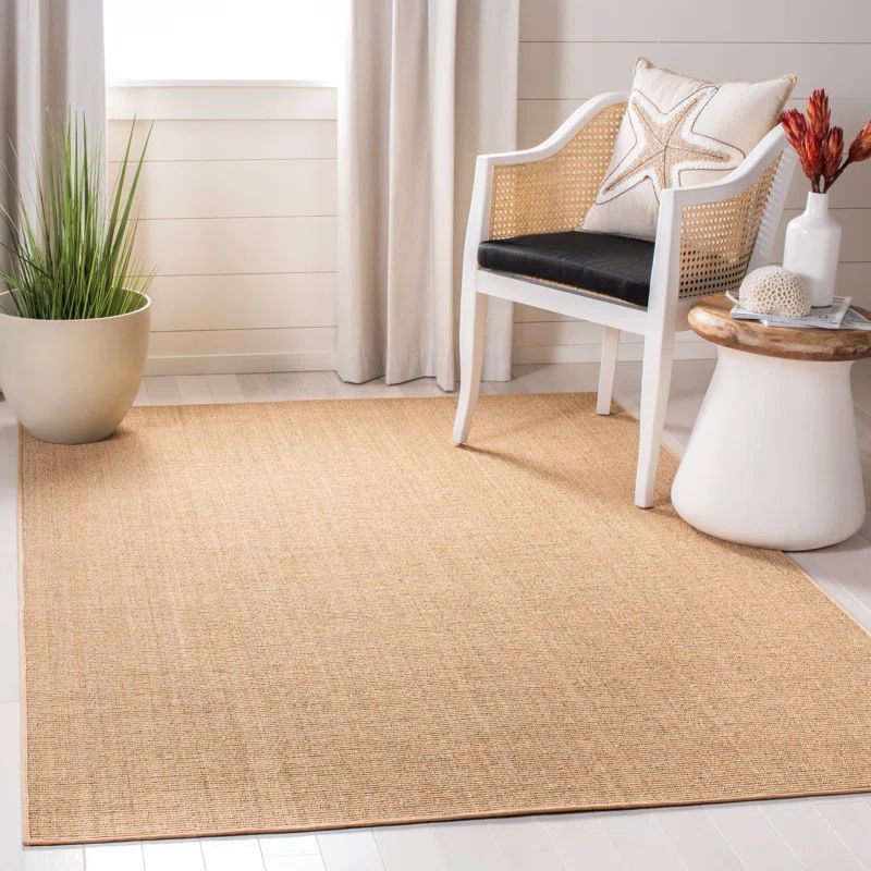 Eco-Friendly Ivory Wool-Cotton-Silk 4' x 6' Rectangular Area Rug