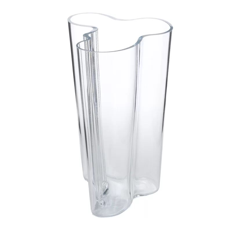 Eternal Aalto Clear Glass Architectural Flower Vase - 6.25"