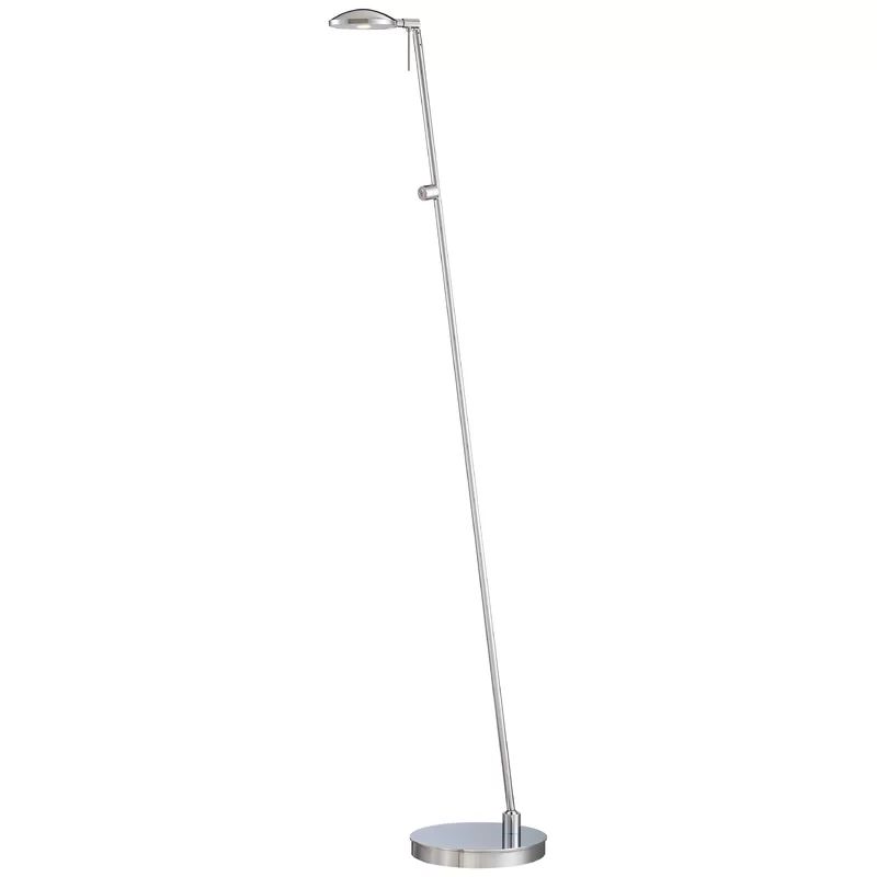 Adjustable Chrome LED Pharmacy Floor Lamp with Dimmer