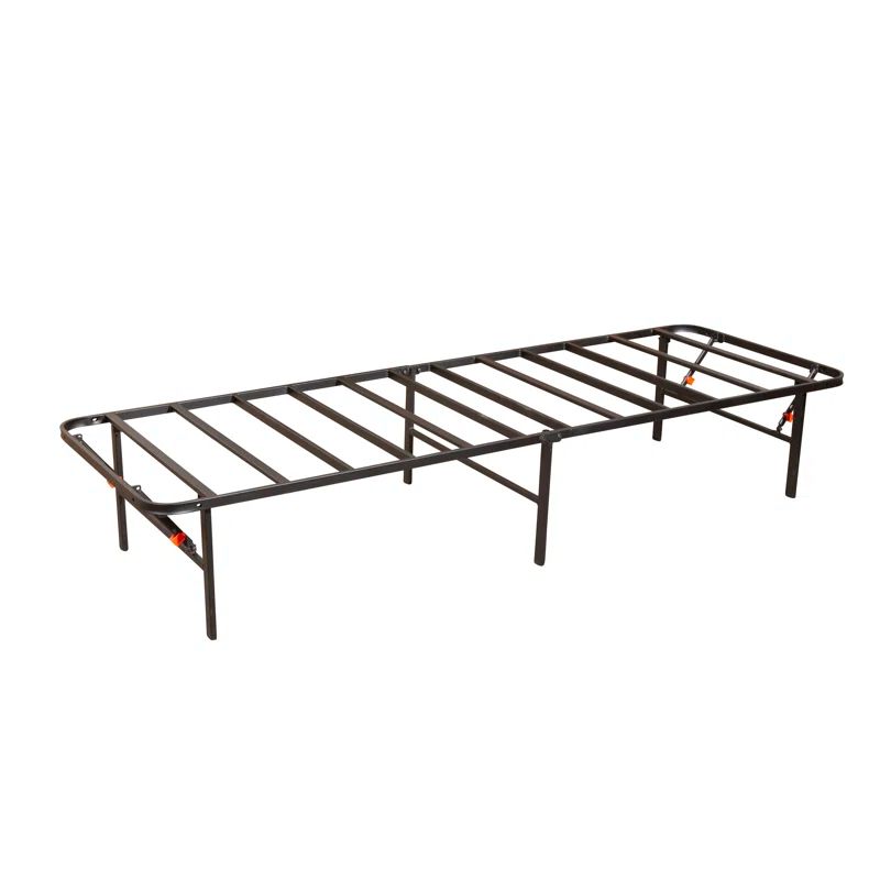 Twin Black Metal Platform Bed Frame with Storage