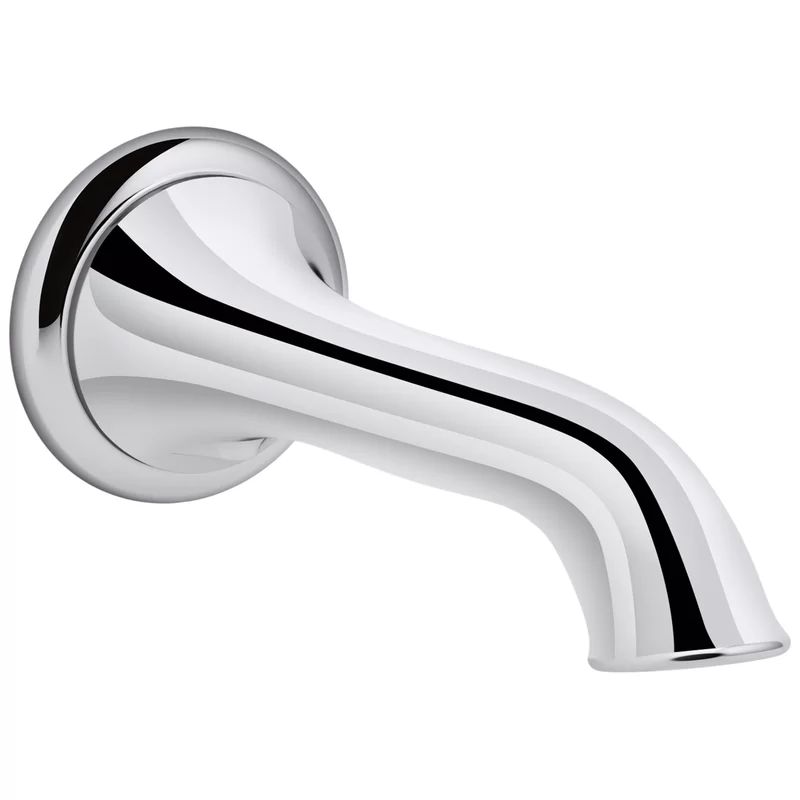 Polished Chrome Wall Mounted Brass Bath Spout