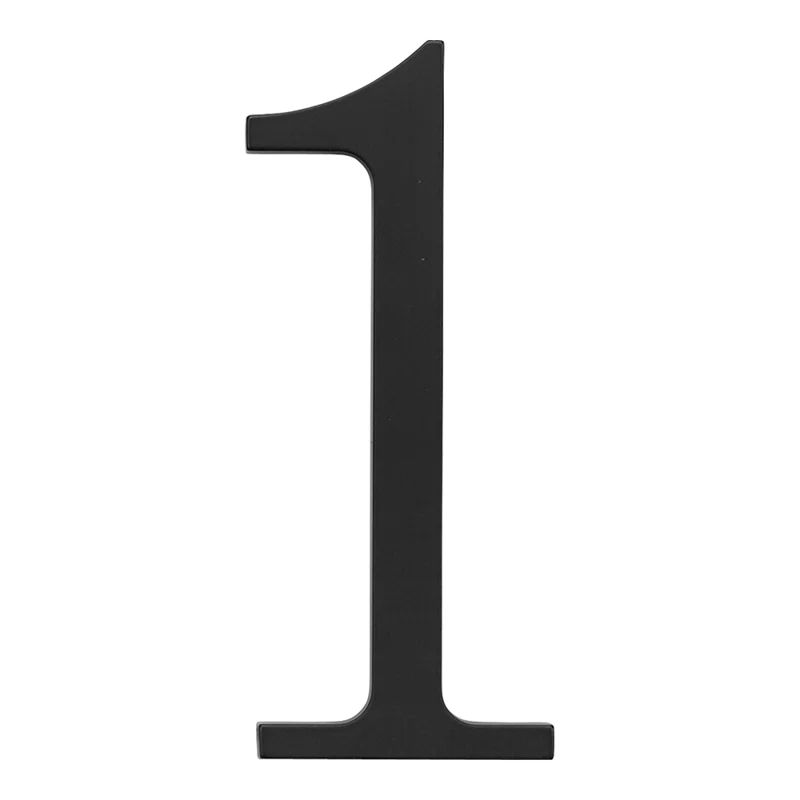 Matte Black Metal 6-Inch House Number