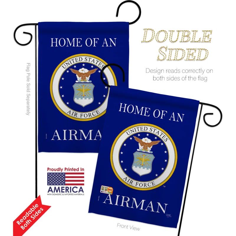 Military Theme Double-Sided Polyester Garden Flag 13" x 18.5"