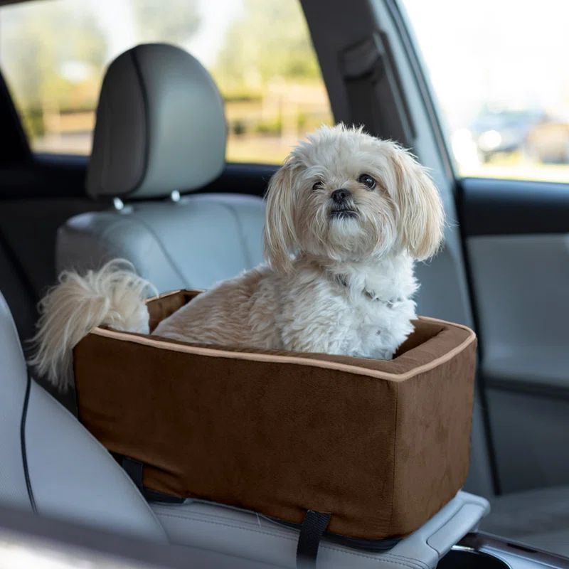Dark Chocolate Luxury Microsuede Console Dog Car Seat