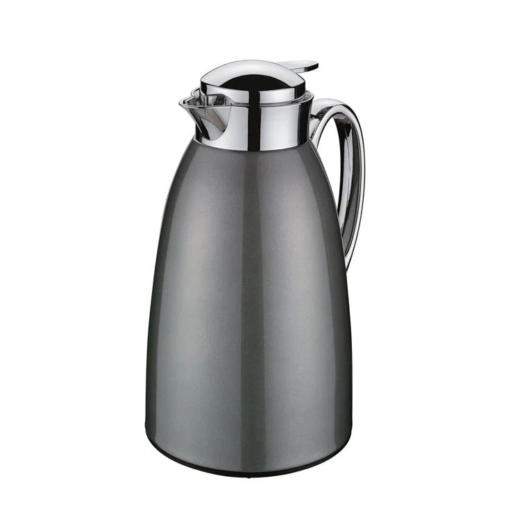 Gray Stainless Steel Insulated Carafe with Glass Liner