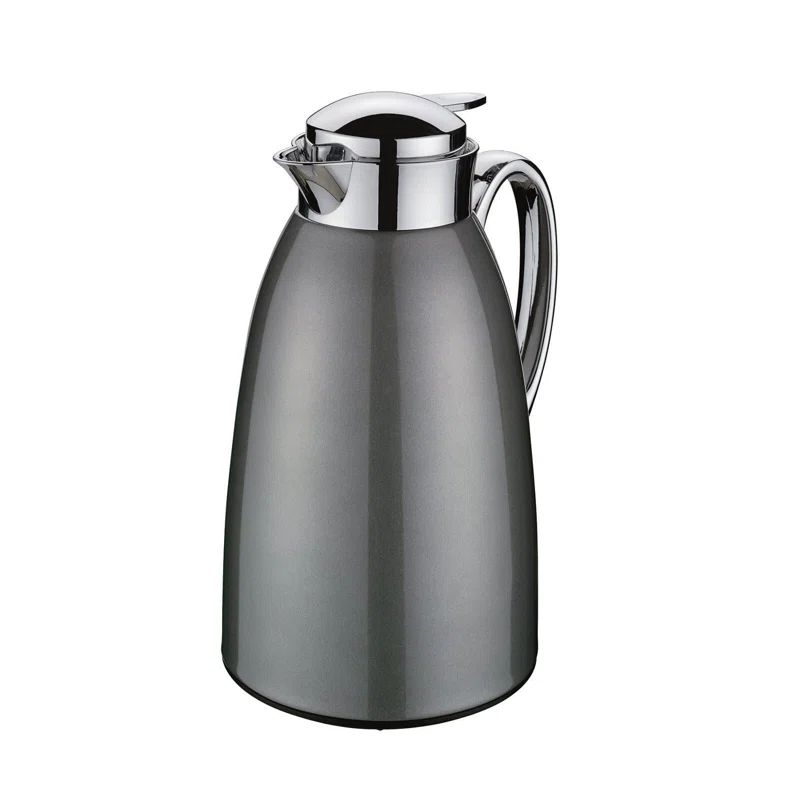 Gray Stainless Steel Insulated Carafe with Glass Liner