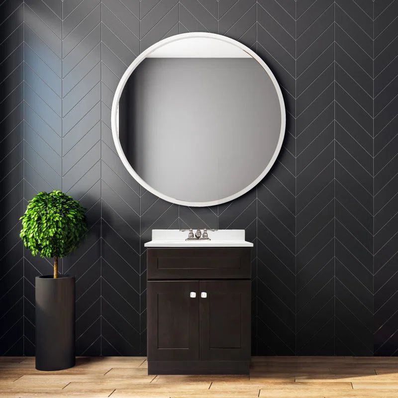 Brookings 24 Inch Espresso Solid Wood Shaker Bathroom Vanity